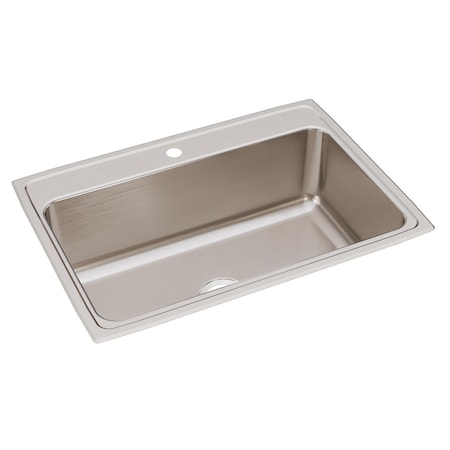 Elkay Lustertone Ss 31 X 22 X 10.1 Single Bowl Drop-In Sink With Quick-Clip DLRQ3122101